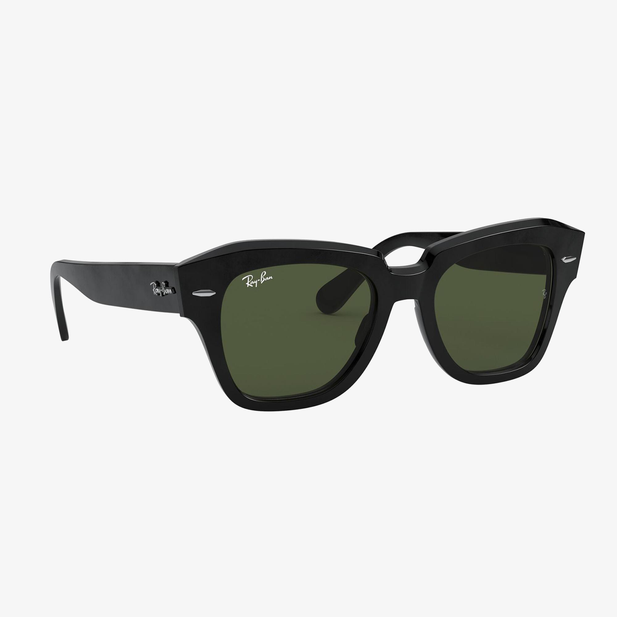 RAY-BAN 0RB2186 State Street Unisex Siyah Kare Güneş Gözlüğü