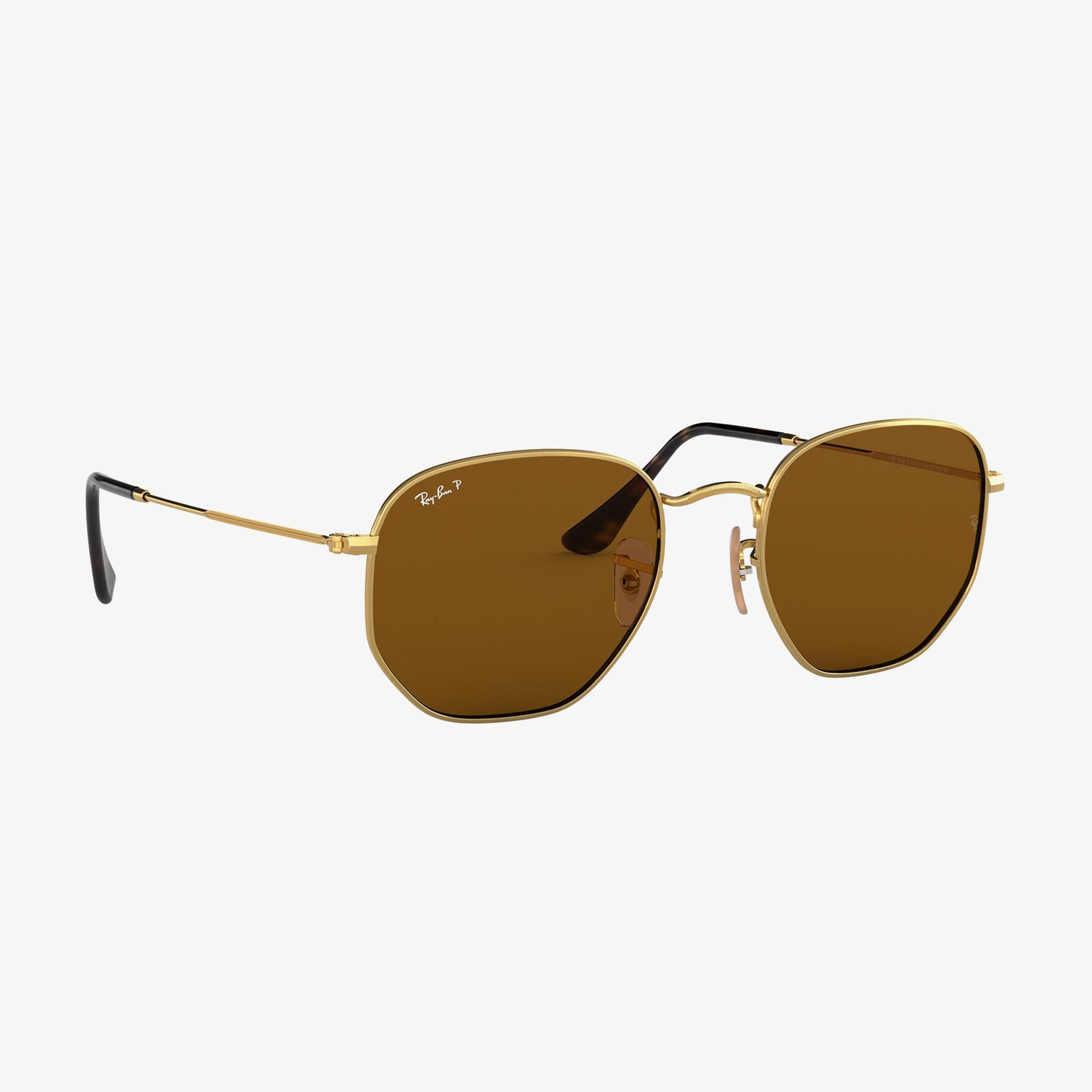 RAY-BAN 0RB3548N Hexagonal Unisex Altın Rengi Güneş Gözlüğü