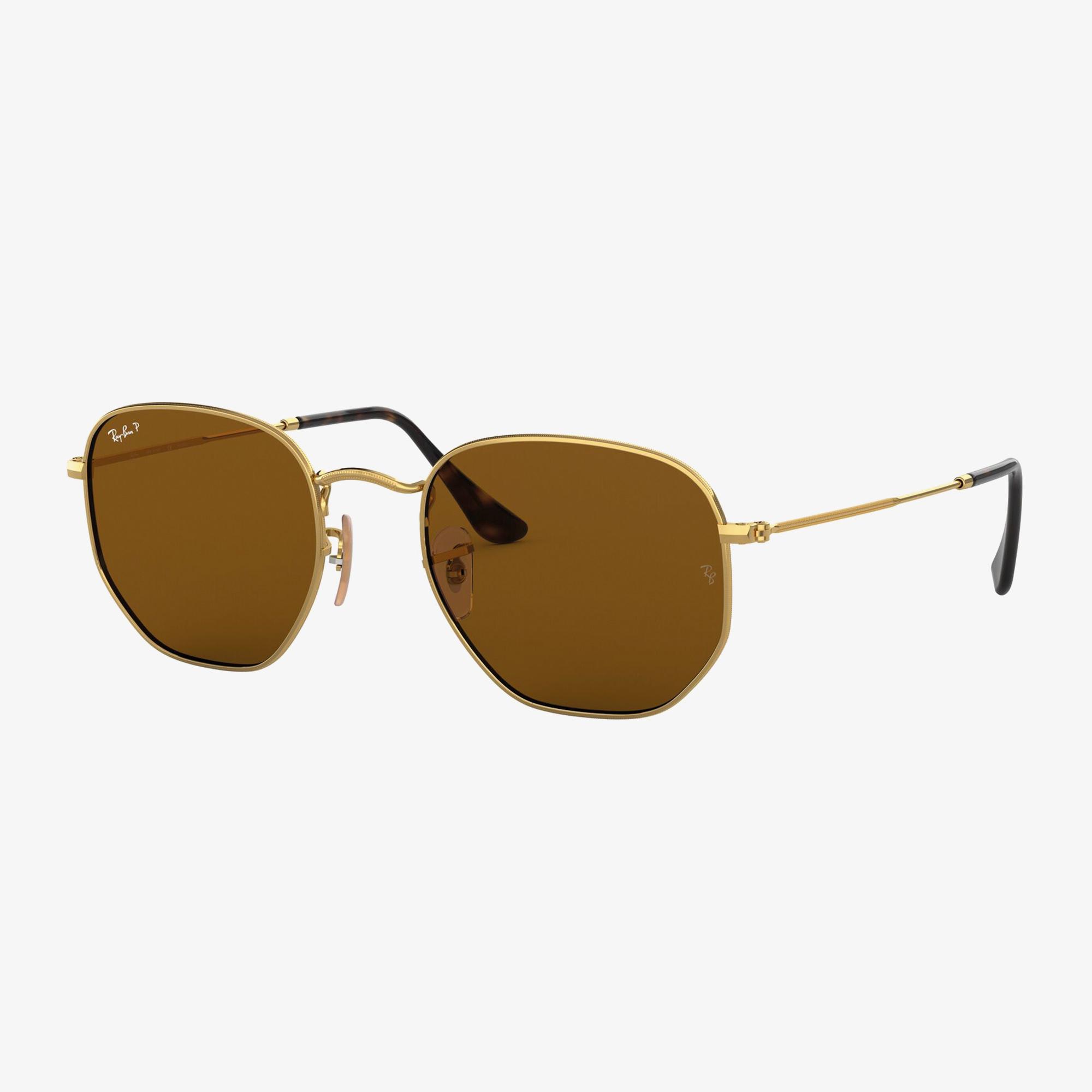 RAY-BAN 0RB3548N Hexagonal Unisex Altın Rengi Güneş Gözlüğü