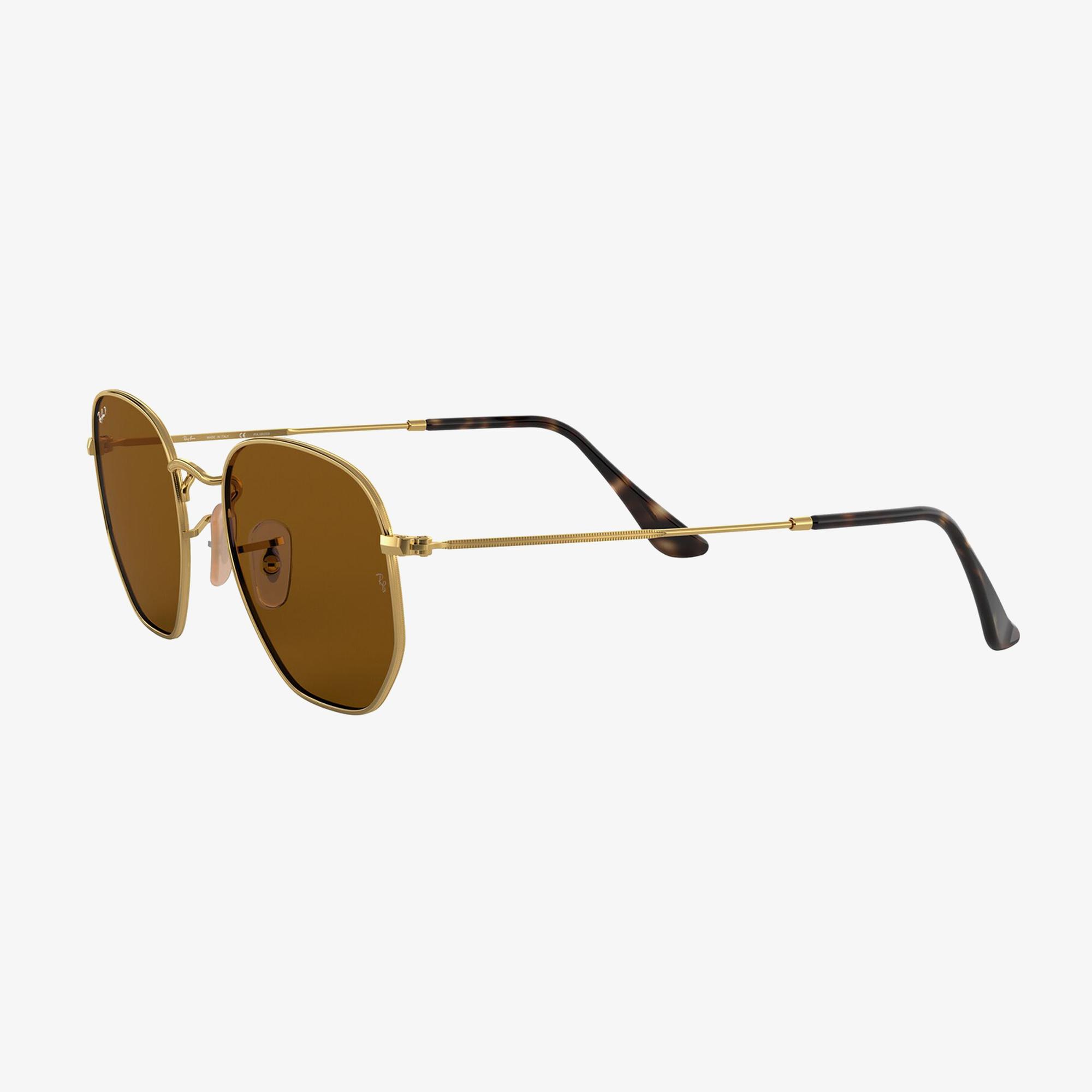 RAY-BAN 0RB3548N Hexagonal Unisex Altın Rengi Güneş Gözlüğü