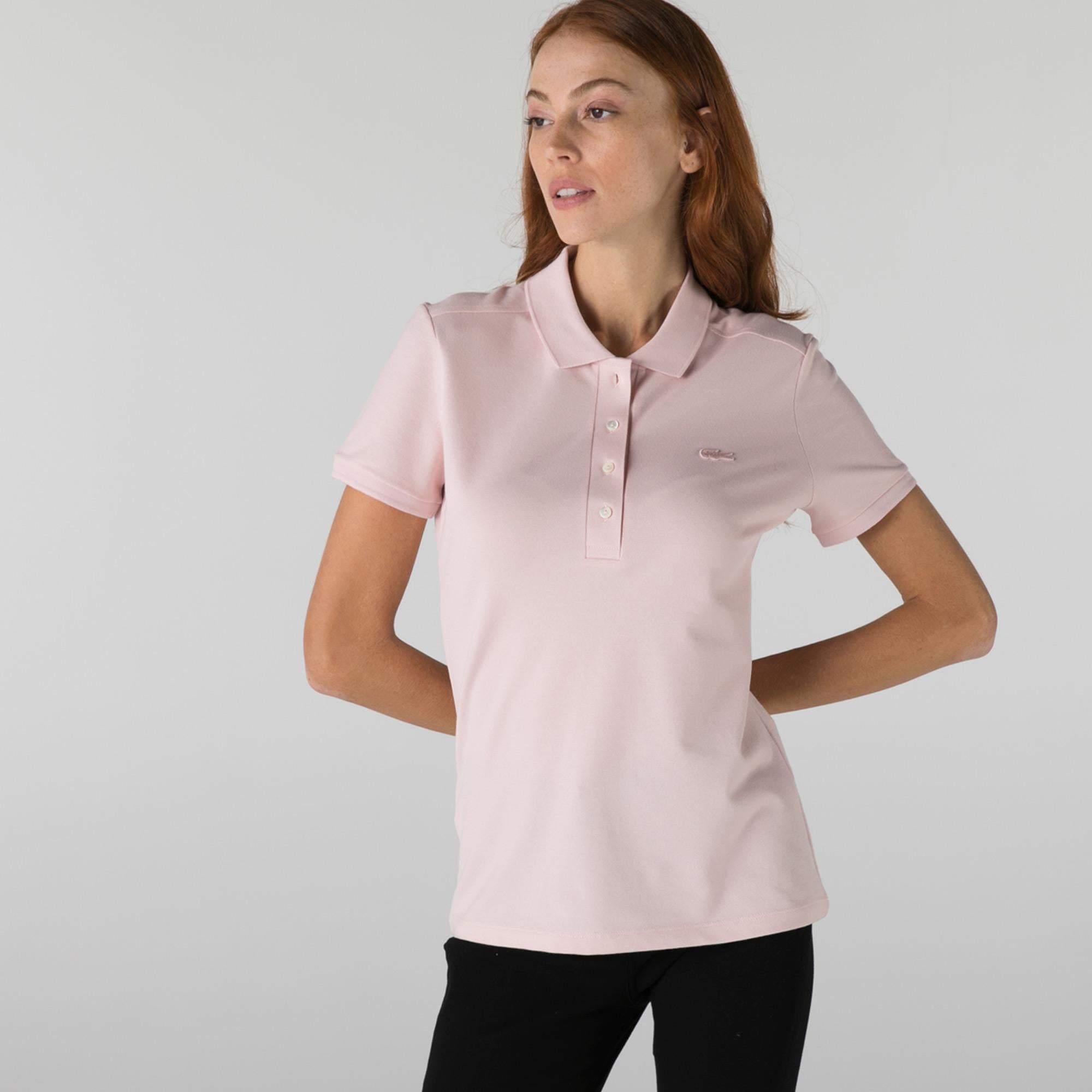 Lacoste Kadın Slim Fit Pembe Polo