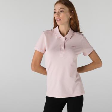  Lacoste L.12.D Kadın Slim Fit Pembe Polo