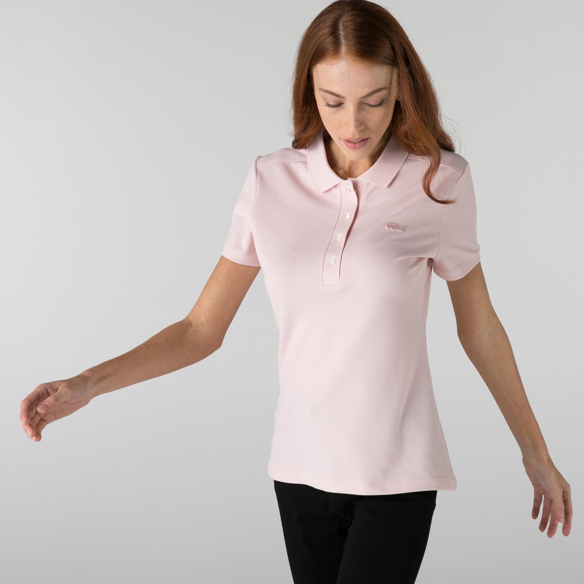 Lacoste Kadın Slim Fit Pembe Polo