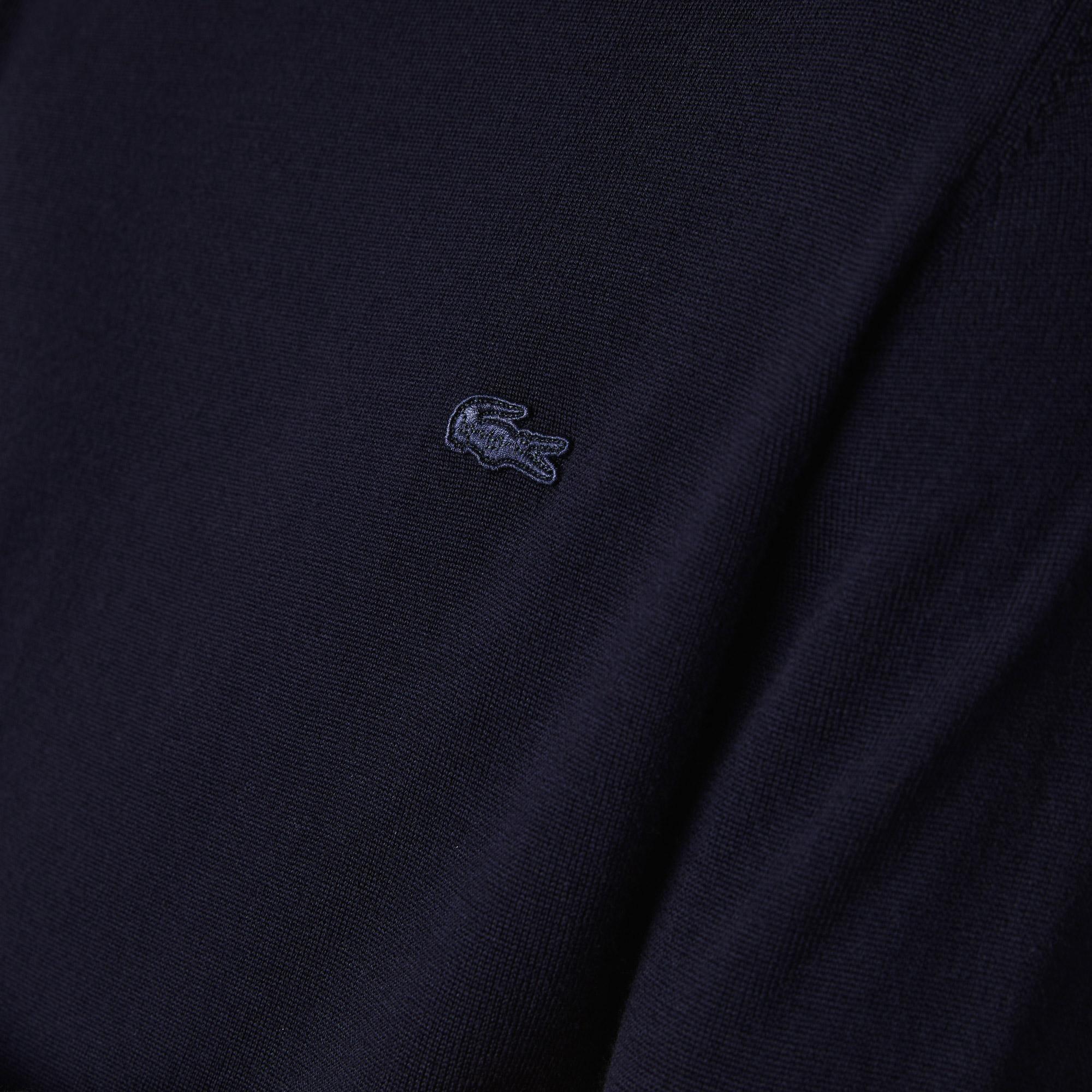 Erkek Regular Fit Boğazlı Yaka Lacivert Kazak