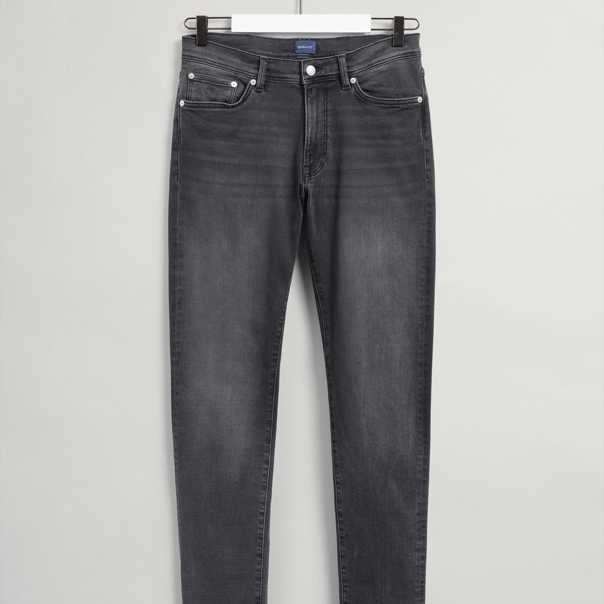 GANT Erkek Siyah Extra Slim Fit Jean Pantolon