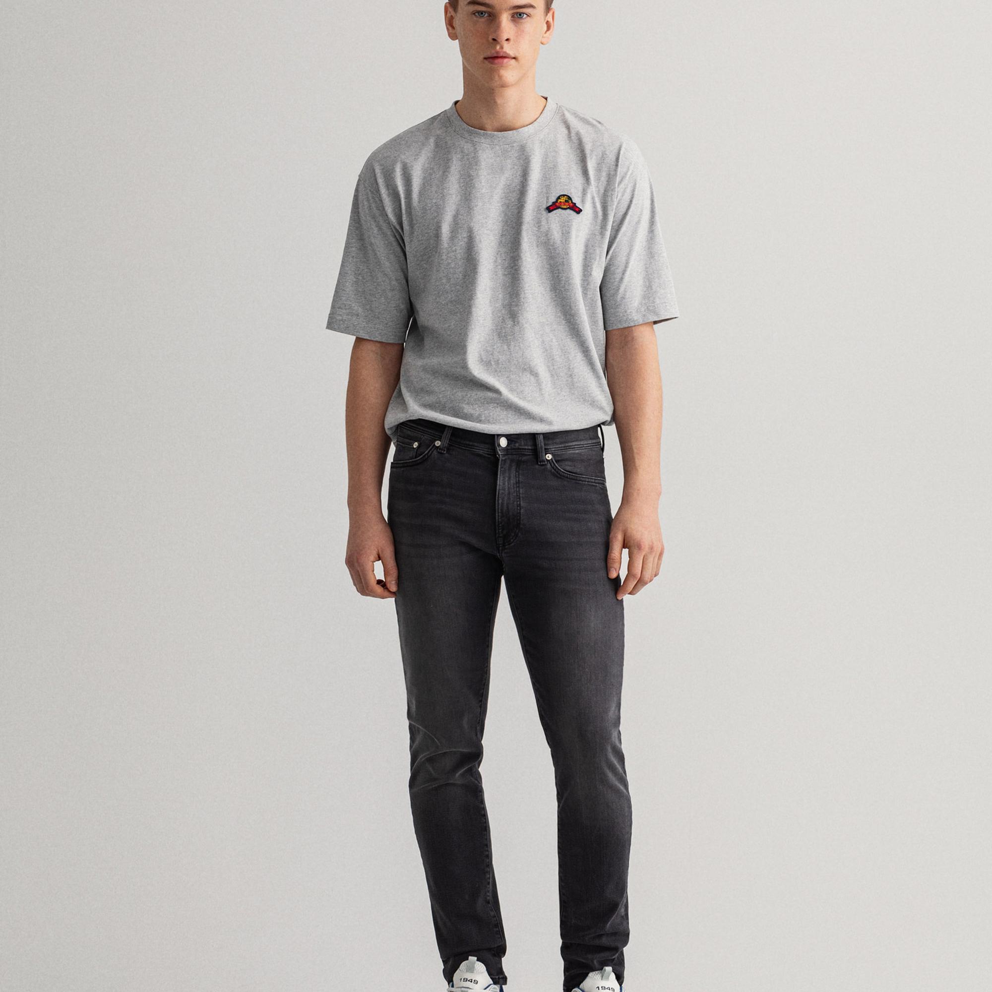 GANT Erkek Siyah Extra Slim Fit Jean Pantolon