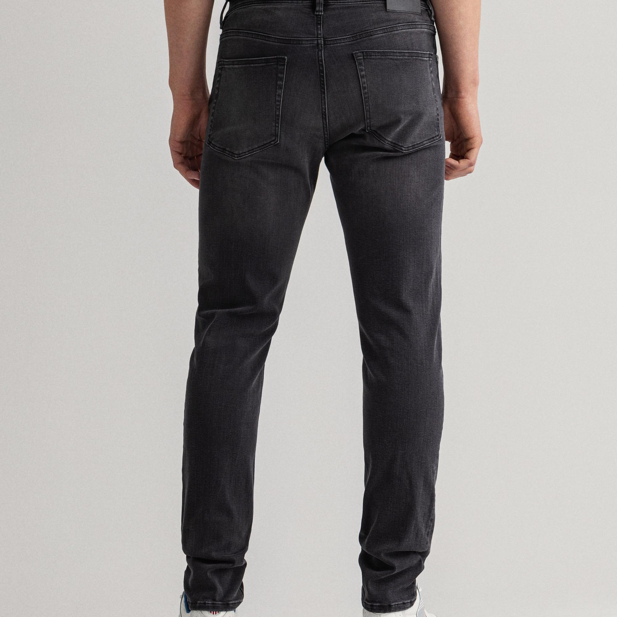GANT Erkek Siyah Extra Slim Fit Jean Pantolon
