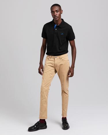  GANT Erkek Siyah Slim Fit Polo