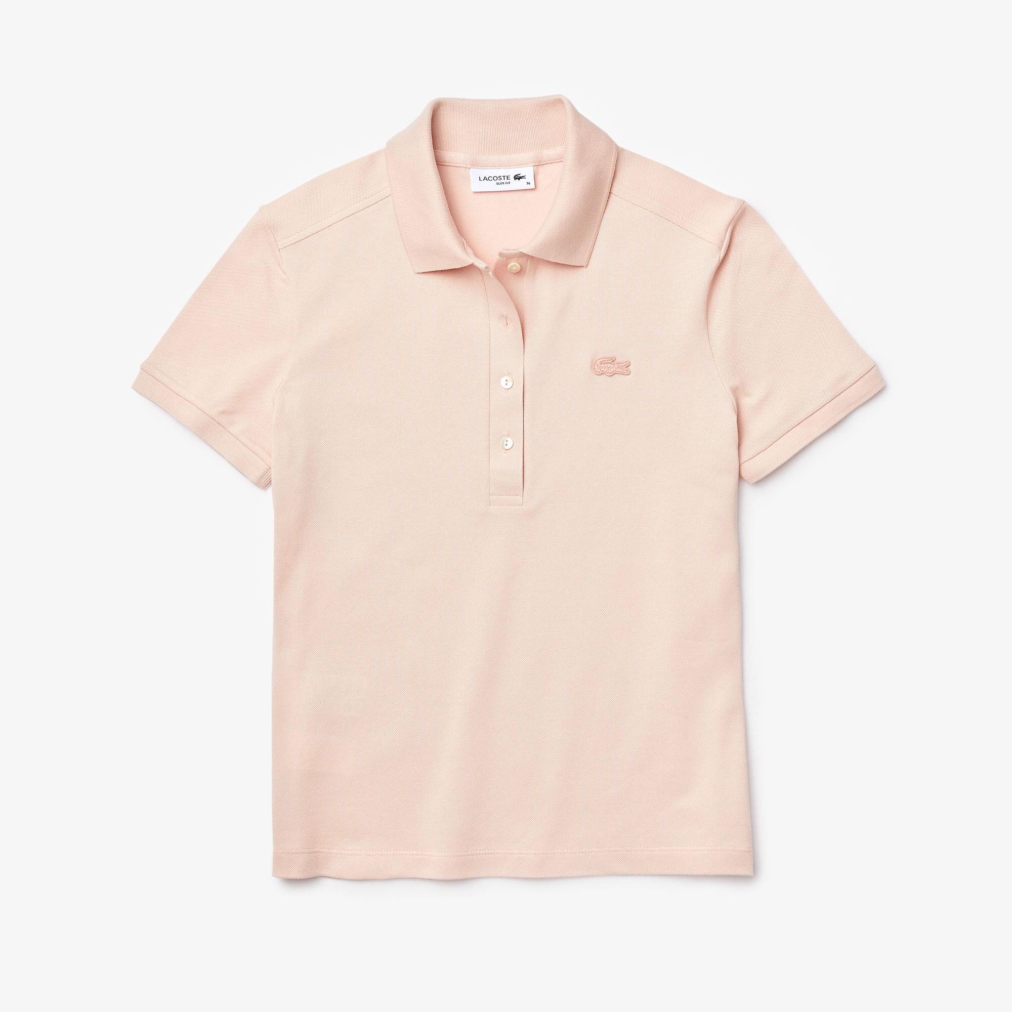 Lacoste Kadın Slim Fit Pembe Polo