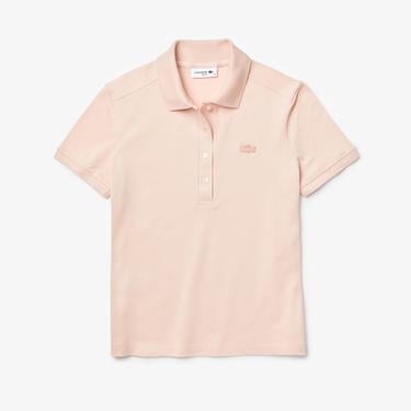  Lacoste L.12.D Kadın Slim Fit Pembe Polo