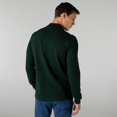  Lacoste Erkek Classic Fit Uzun Kollu Yeşil Polo