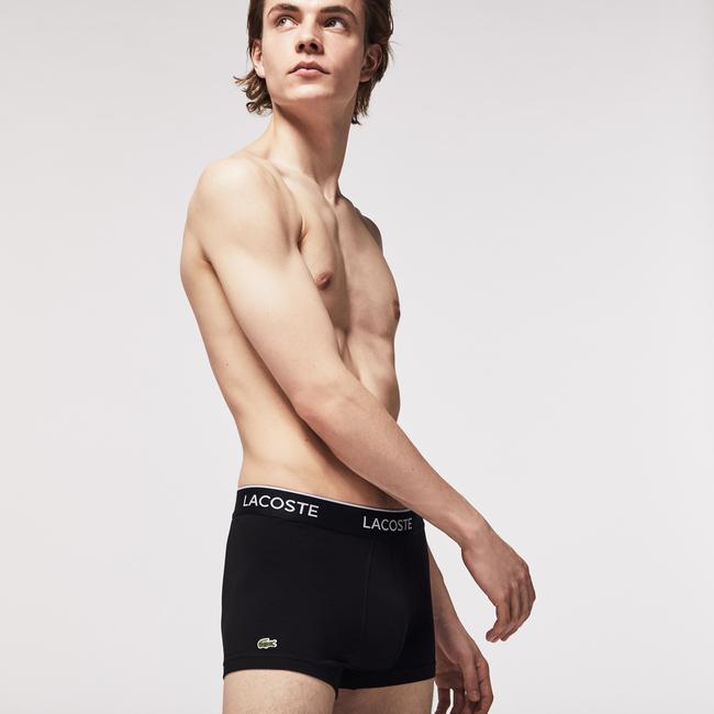  Lacoste Active Erkek 3'lü Siyah Boxer