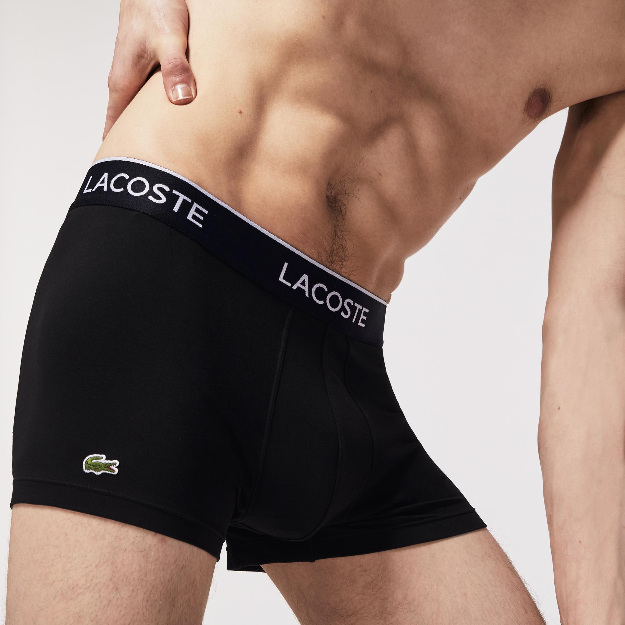 Lacoste Active Erkek 3'lü Siyah Boxer