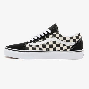  Vans Old Skool Unisex Damalı Siyah Sneaker