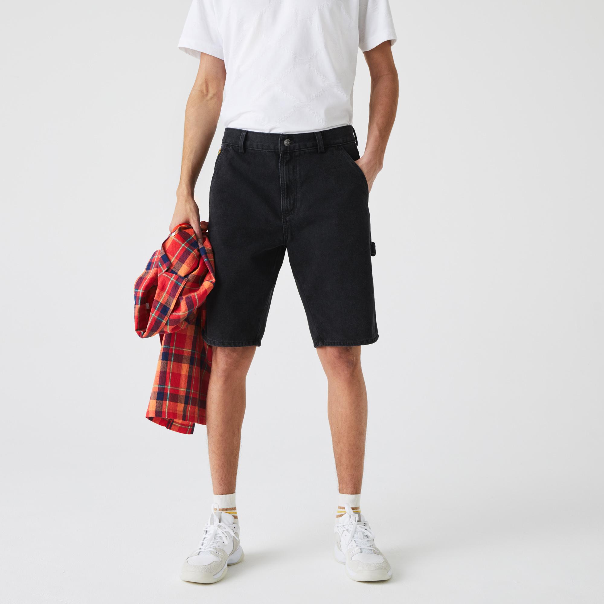 Lacoste L!ve Erkek Siyah Denim Bermuda Şort