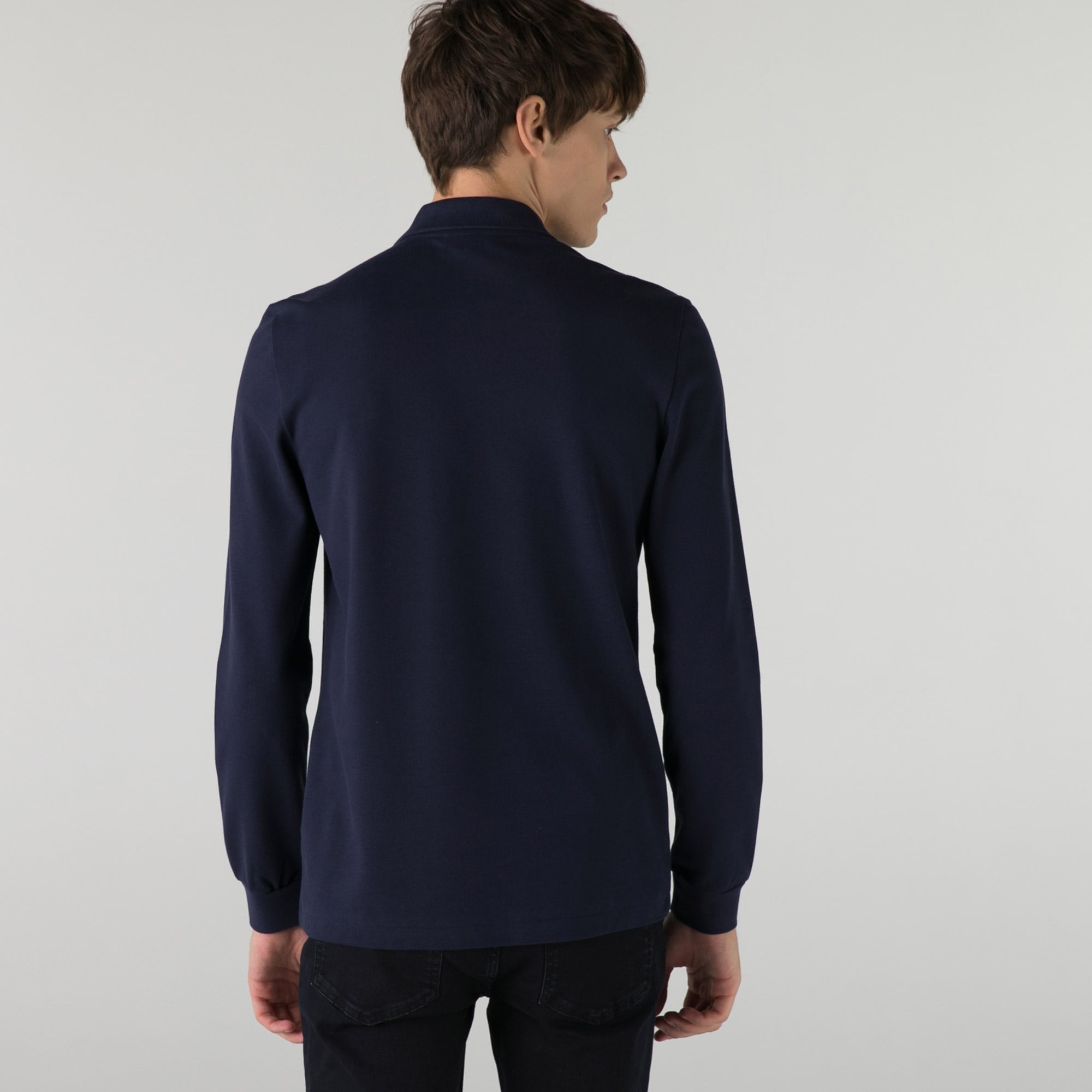 Lacoste Erkek Classic Fit Uzun Kollu Lacivert Polo