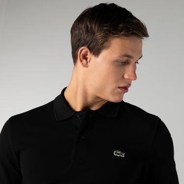  Lacoste Erkek Classic Fit Uzun Kollu Siyah Polo