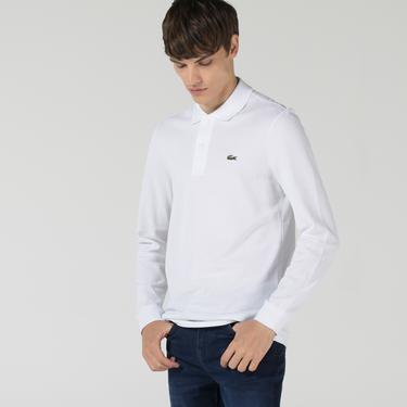  Lacoste Erkek Classic Fit Uzun Kollu Beyaz Polo