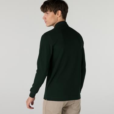  Lacoste Paris Erkek Regular Fit Uzun Kollu Yeşil Polo