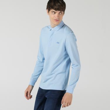  Lacoste Erkek Regular Fit Uzun Kollu Mavi Polo
