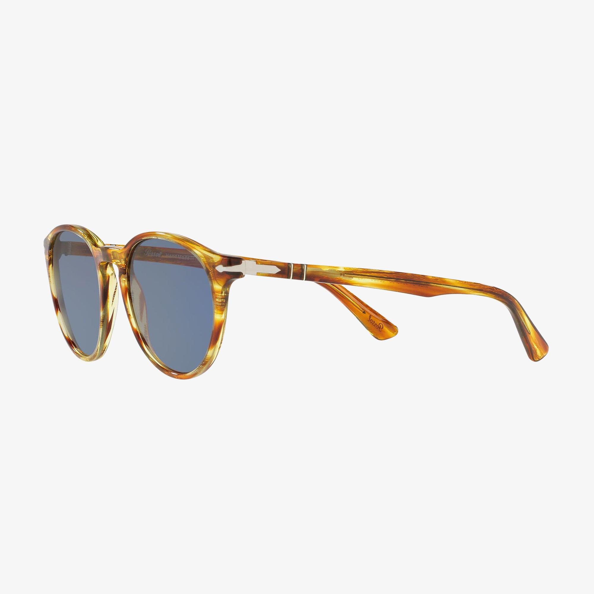 PERSOL 0PO3152S Erkek Striped Brown Yellow Güneş Gözlüğü