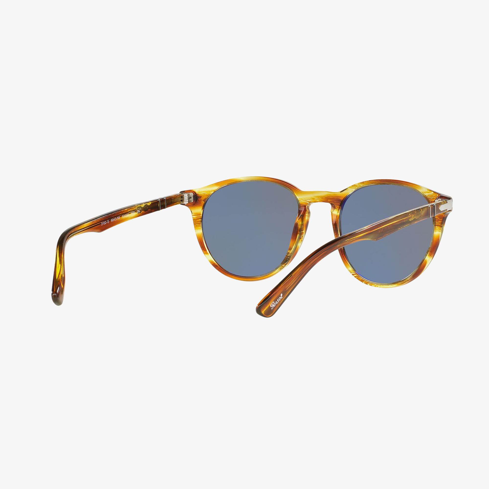 PERSOL 0PO3152S Erkek Striped Brown Yellow Güneş Gözlüğü