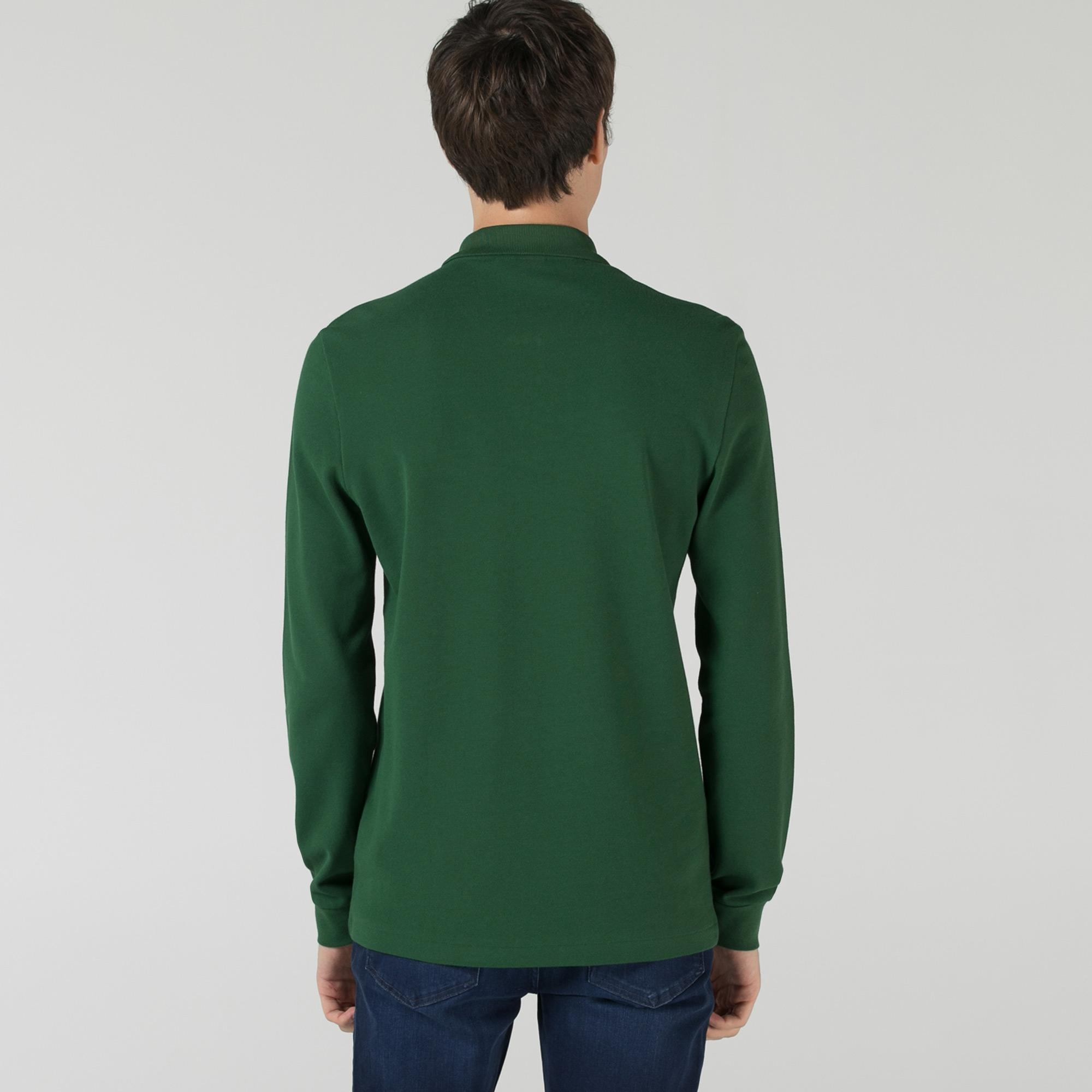 Lacoste Erkek Classic Fit Uzun Kollu Yeşil Polo