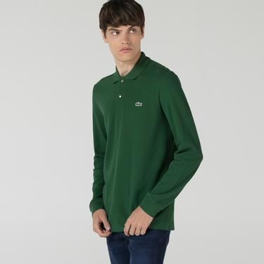  Lacoste Erkek Classic Fit Uzun Kollu Yeşil Polo