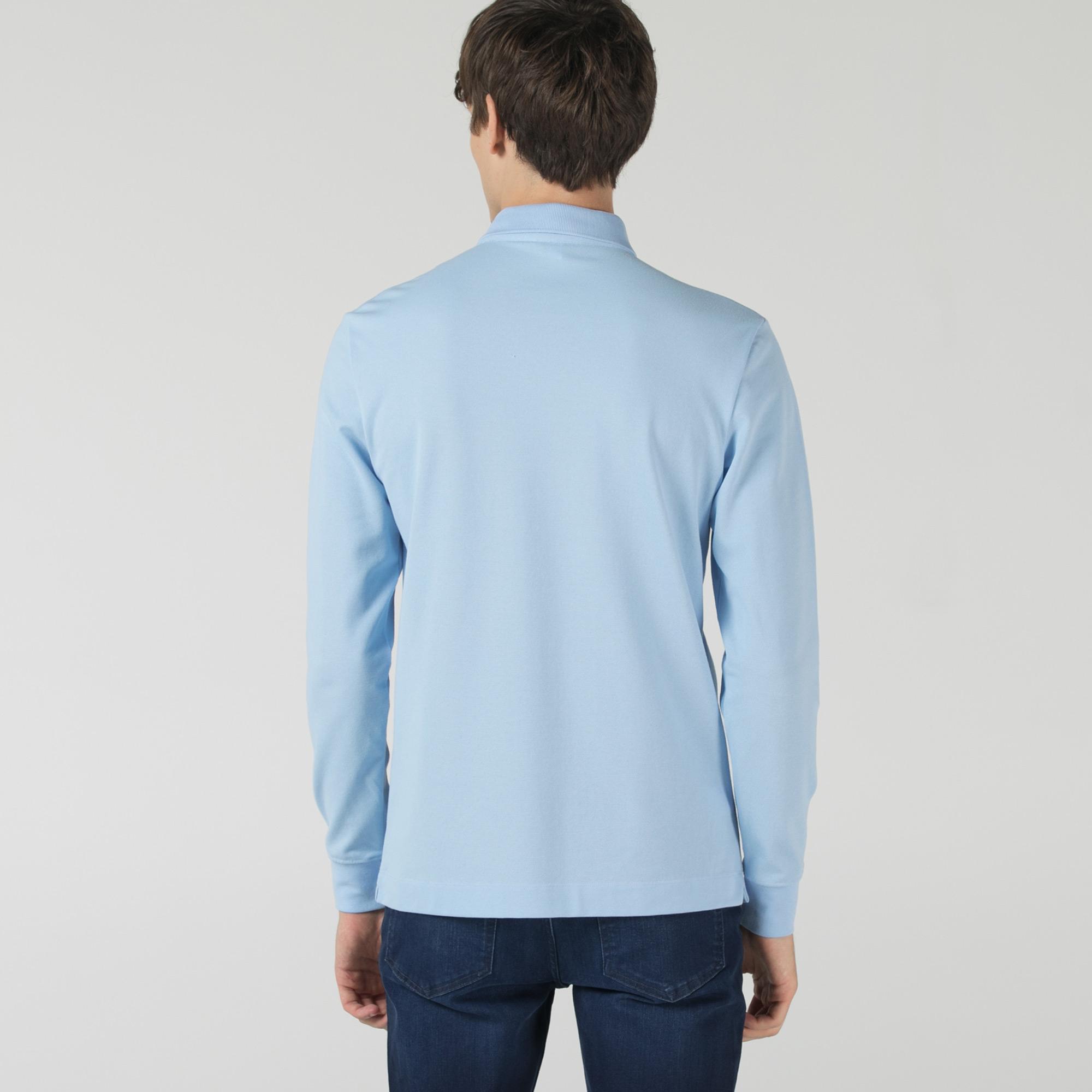 Lacoste Erkek Regular Fit Uzun Kollu Mavi Polo