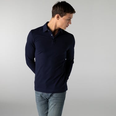  Lacoste Erkek Regular Fit Uzun Kollu Lacivert Polo