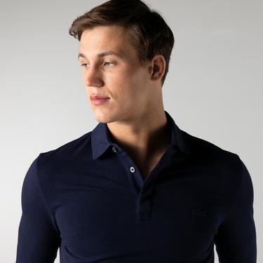  Lacoste Erkek Regular Fit Uzun Kollu Lacivert Polo