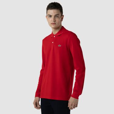  Lacoste Erkek Classic Fit Uzun Kollu Kırmızı Polo