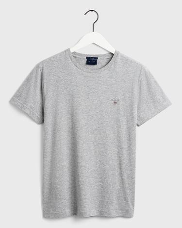  GANT Erkek Gri Regular Fit Bisiklet Yaka  T-shirt