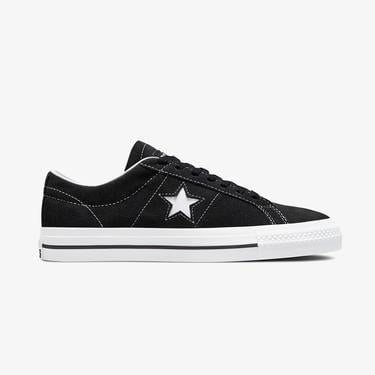  Converse One Star Pro Low Unisex Siyah Deri Sneaker