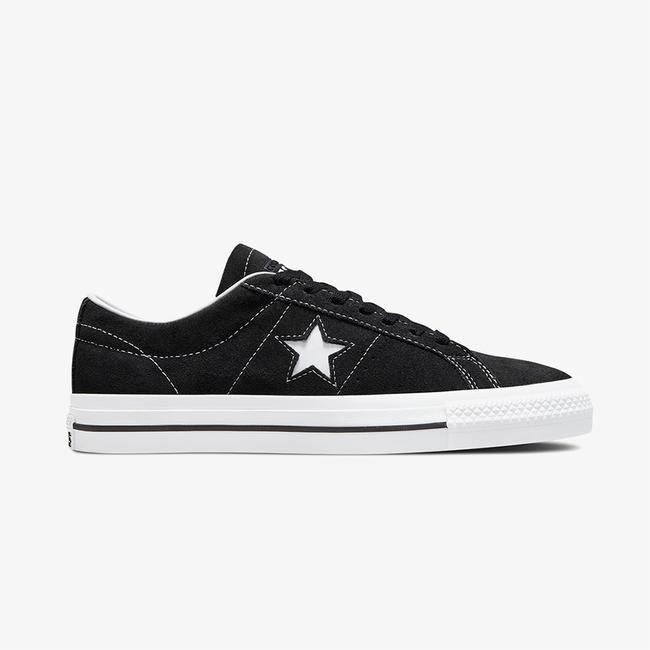  Converse One Star Pro Low Unisex Siyah Deri Sneaker
