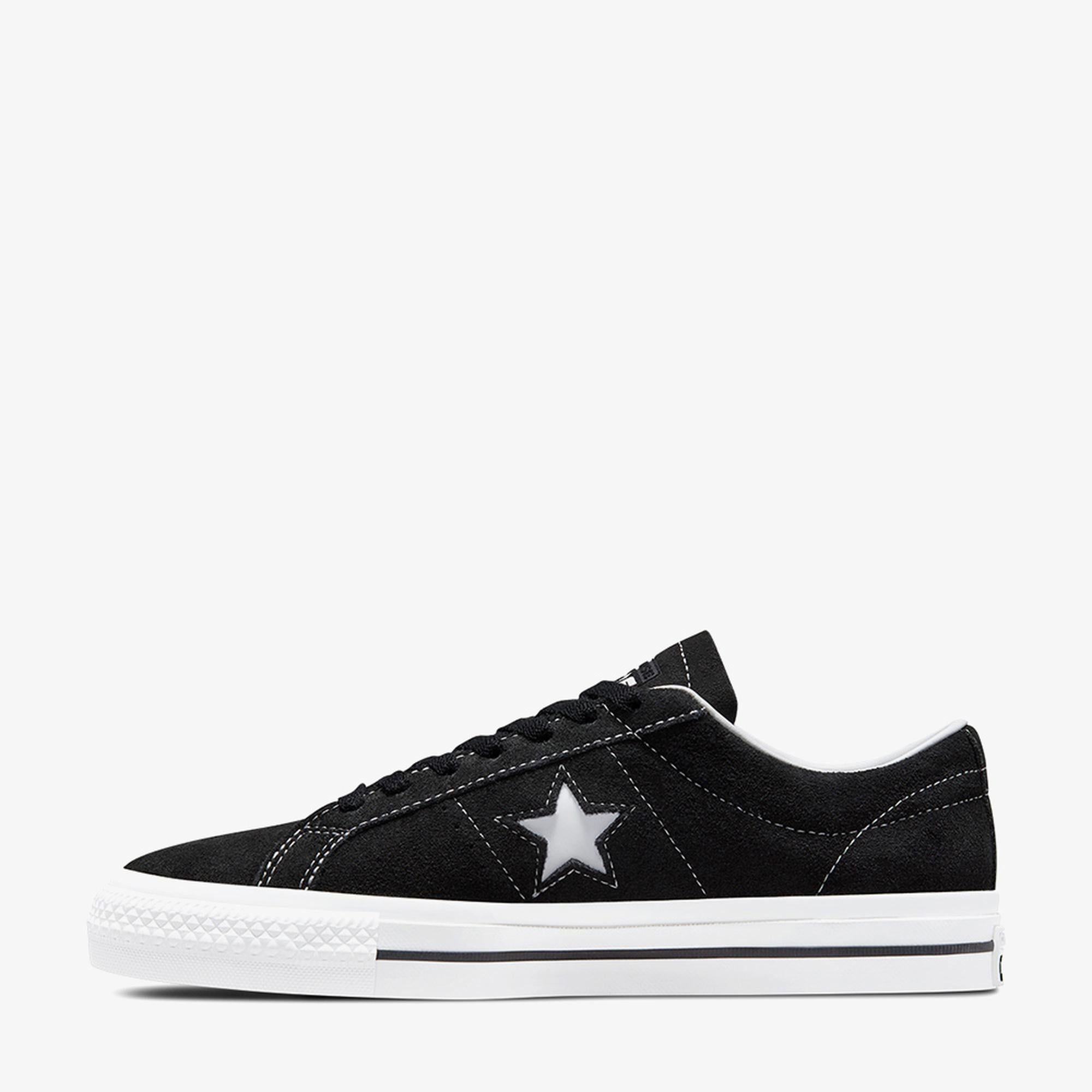 Converse One Star Pro Low Unisex Siyah Deri Sneaker