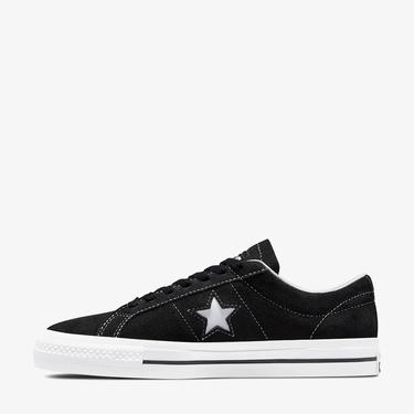  Converse One Star Pro Low Unisex Siyah Deri Sneaker
