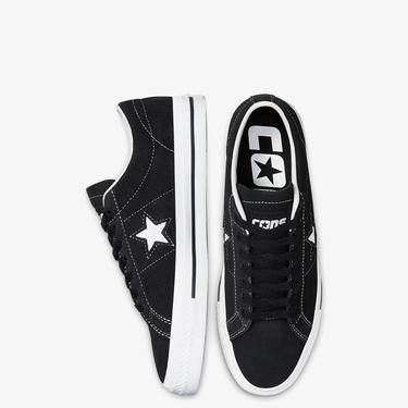  Converse One Star Pro Low Unisex Siyah Deri Sneaker