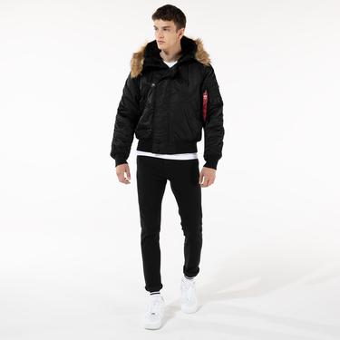  Alpha Industries N-2B Short Waist Erkek Siyah Ceket