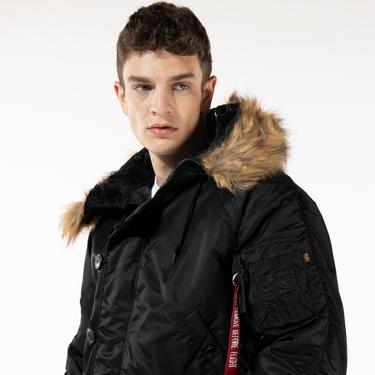  Alpha Industries N-2B Short Waist Erkek Siyah Ceket