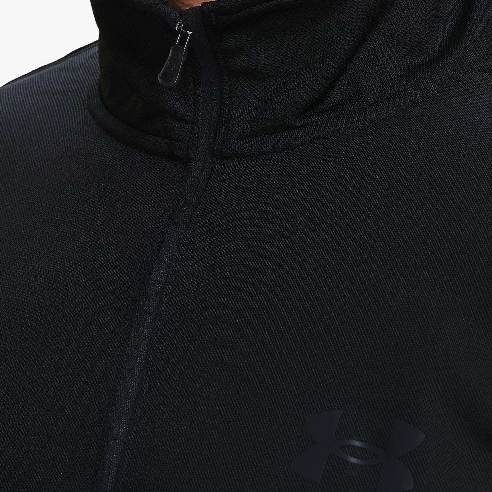 Under Armour Pique Track Jacket Erkek Siyah Sweatshirt