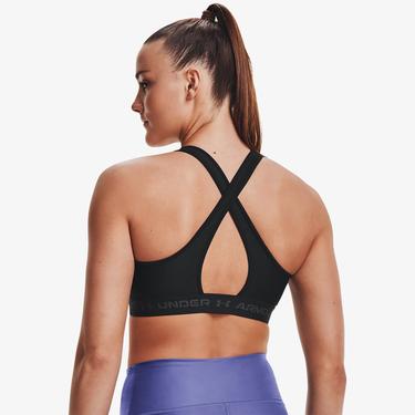  Under Armour Mid Çapraz Sırtlı Kadın Siyah Bra