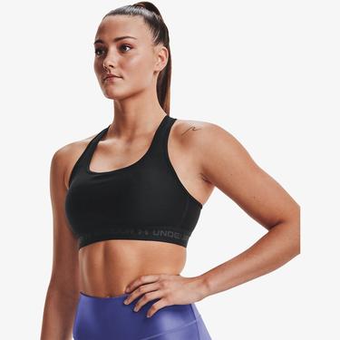  Under Armour Mid Çapraz Sırtlı Kadın Siyah Bra