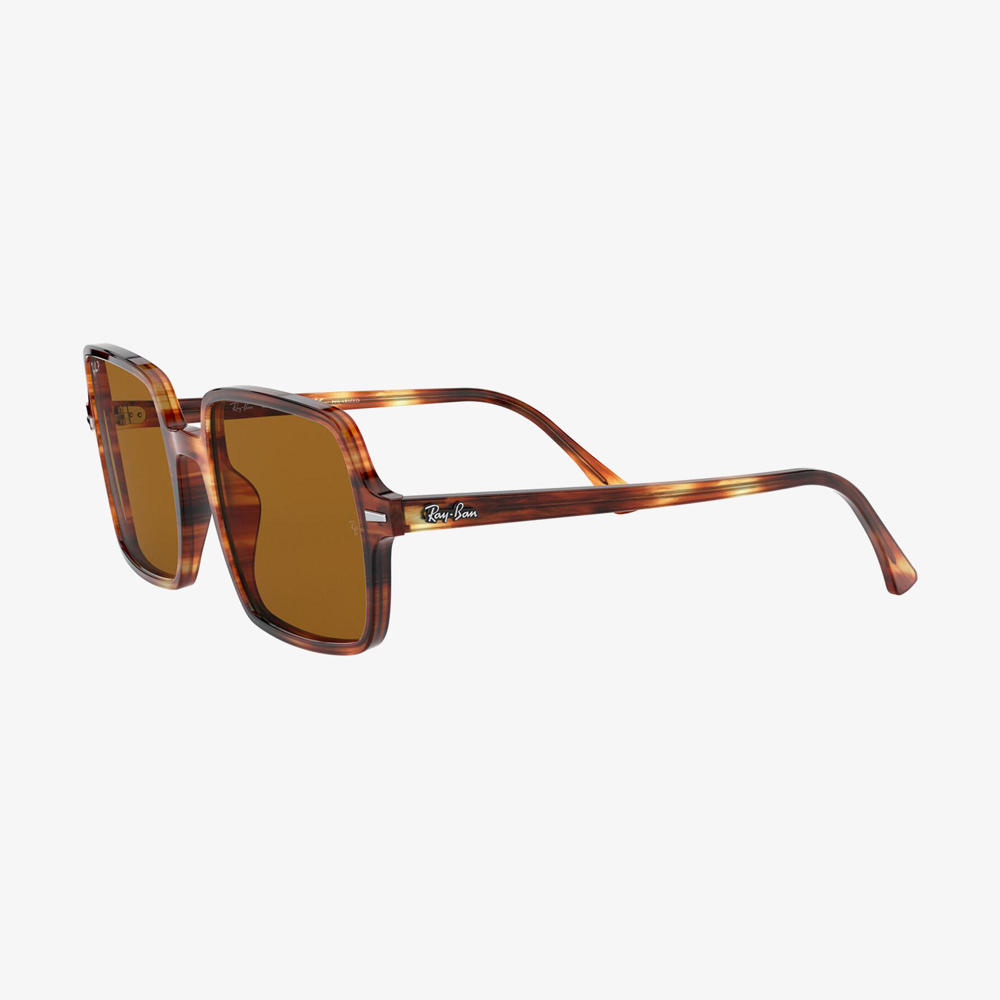 RAY-BAN 0RB1973 Square II Kadın Stripped Havana Güneş Gözlüğü