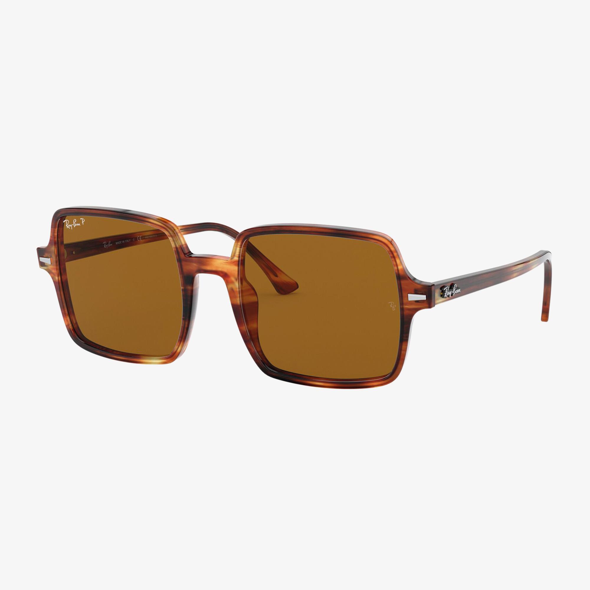 RAY-BAN 0RB1973 Square II Kadın Stripped Havana Güneş Gözlüğü
