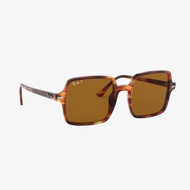  RAY-BAN 0RB1973 Square II Kadın Stripped Havana Güneş Gözlüğü