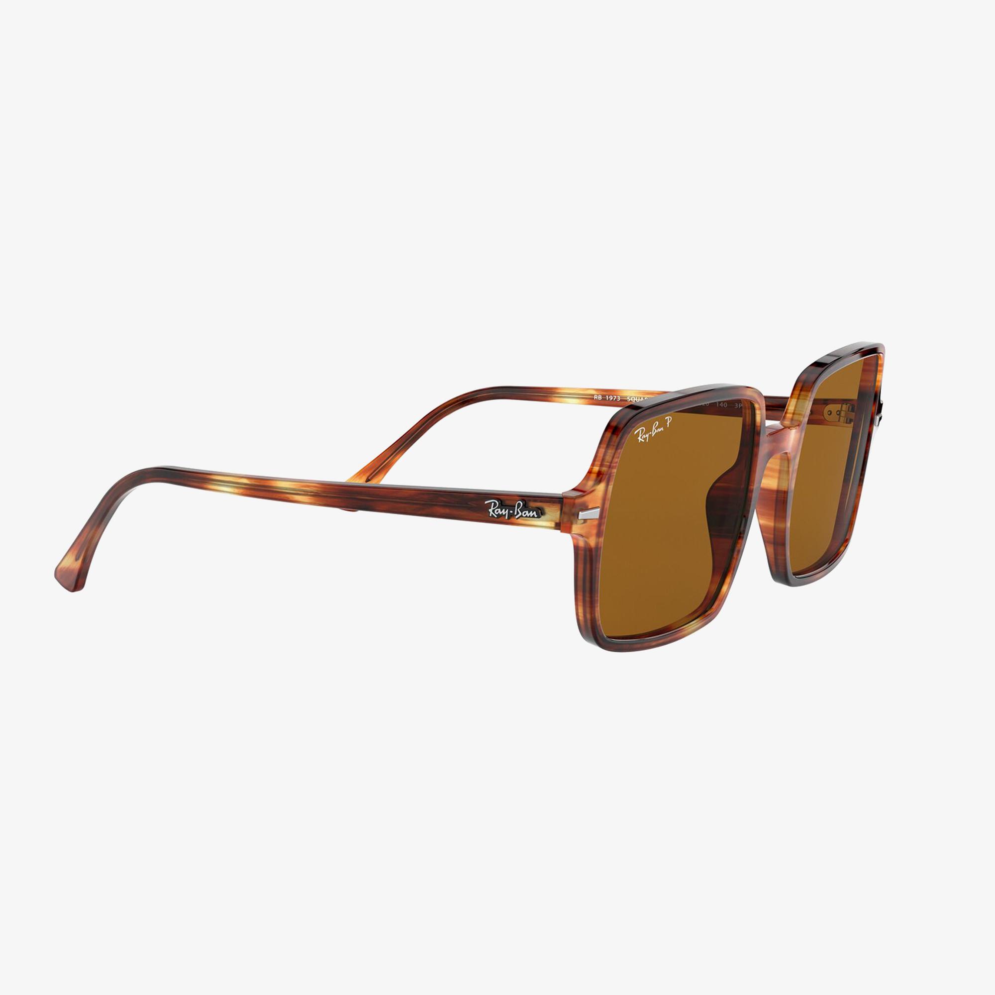RAY-BAN 0RB1973 Square II Kadın Stripped Havana Güneş Gözlüğü