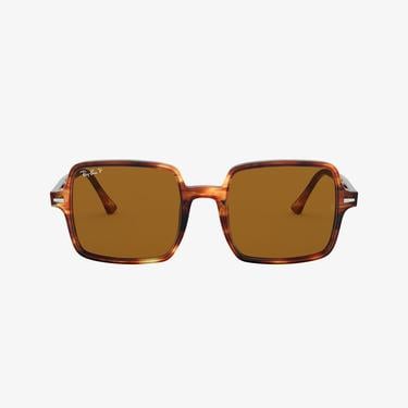  RAY-BAN 0RB1973 Square II Kadın Stripped Havana Güneş Gözlüğü