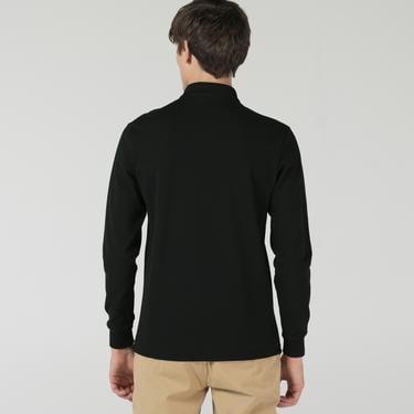  Lacoste Paris Erkek Regular Fit Uzun Kollu Siyah Polo
