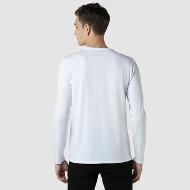  Lacoste Erkek Regular Fit Uzun Kollu Bisiklet Yaka Beyaz T-Shirt